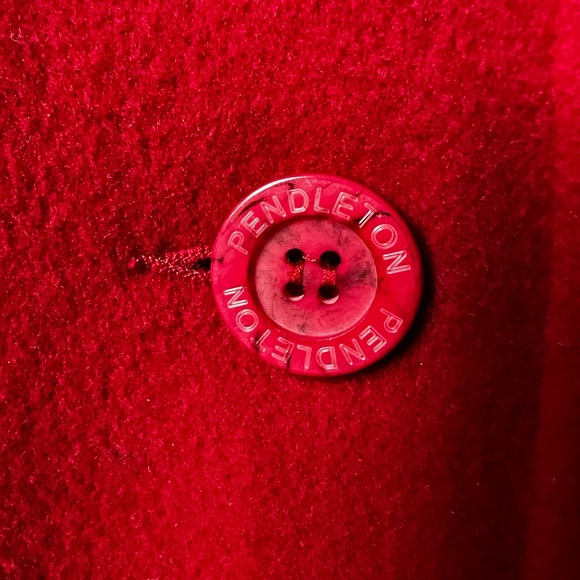 PENDLETON Vintage Red Long Wool Coat Luxury Old Money USA Classic Warm‎ Cozy 14 - Picture 5 of 10